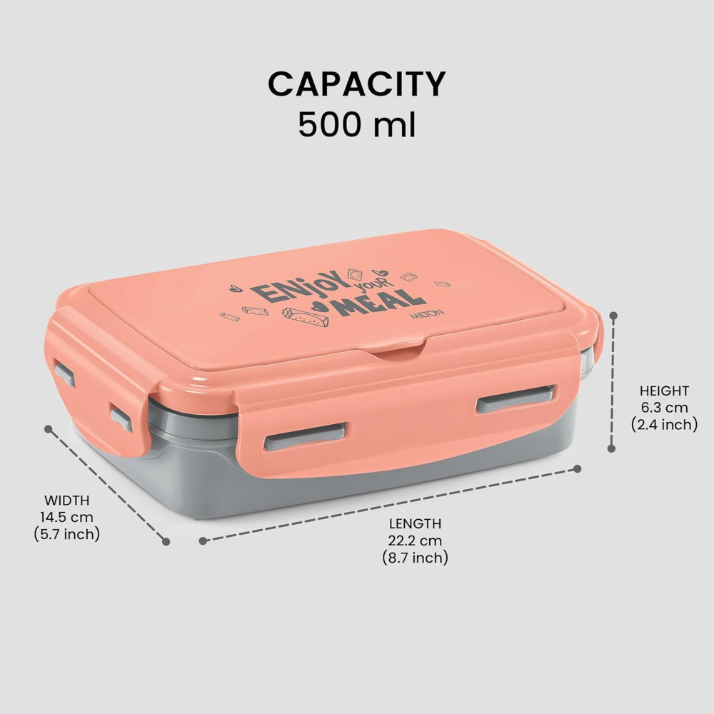 Milton Aroma PU Insulated Tiffin | Leak Proof with Side Lock | Tiffin Box for Kids