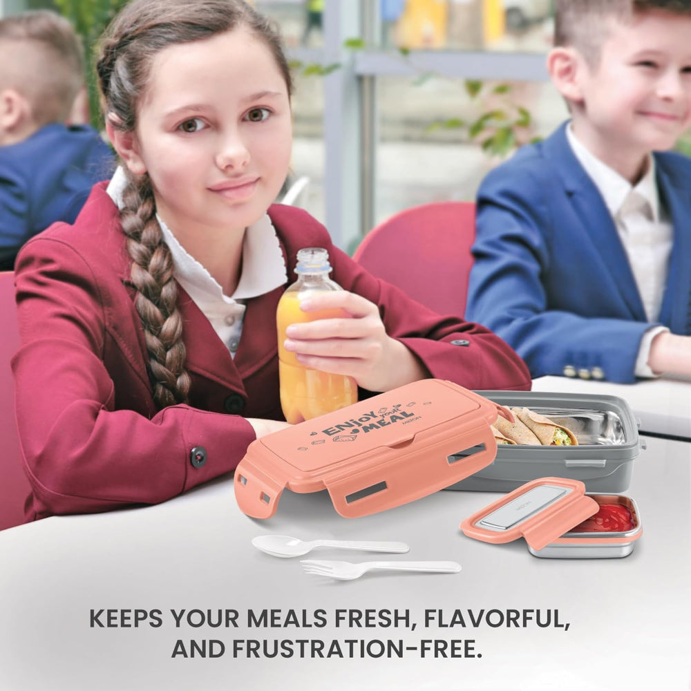 Milton Aroma PU Insulated Tiffin | Leak Proof with Side Lock | Tiffin Box for Kids
