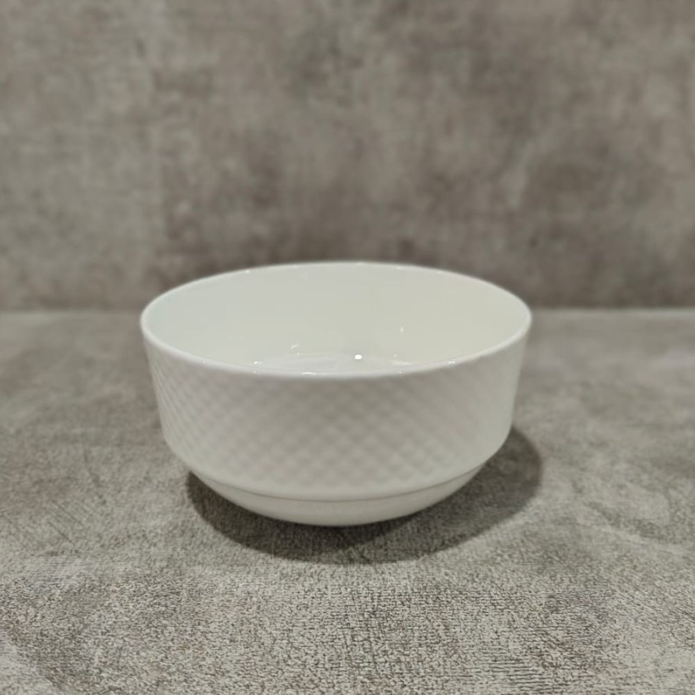 Clay Craft Soup Bowl with Saucer Set | White | Set of 12 Pcs