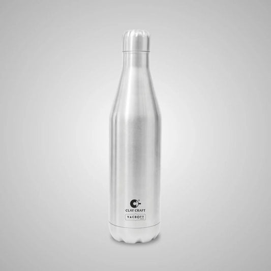 Clay Craft Vacbott Carbon 1000 ML Single Walled Water Bottle | Silver | 1 Pc
