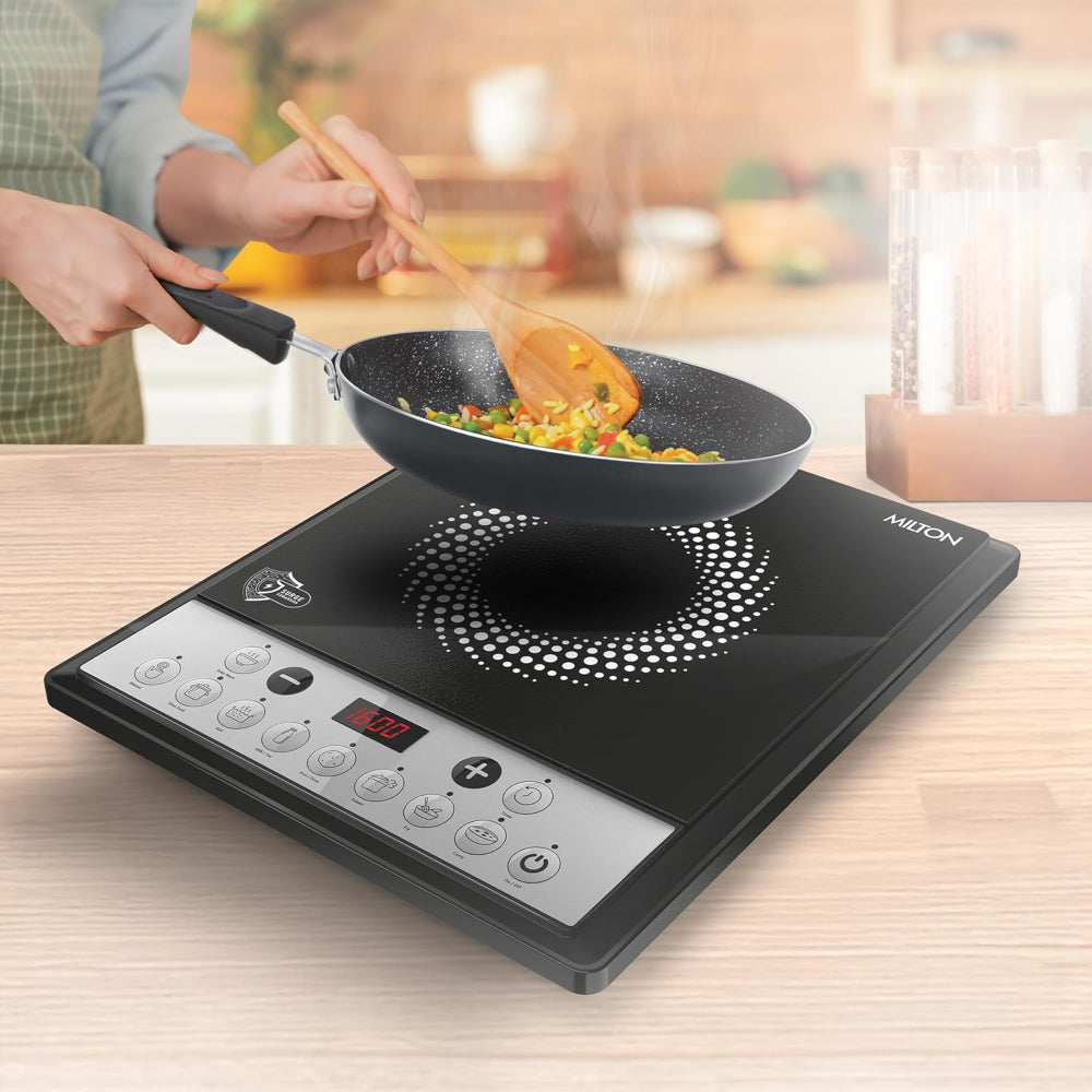 Milton Elio 16.0 1600 Watts Portable Induction Cooktop | 5KV Surge Protection | Black