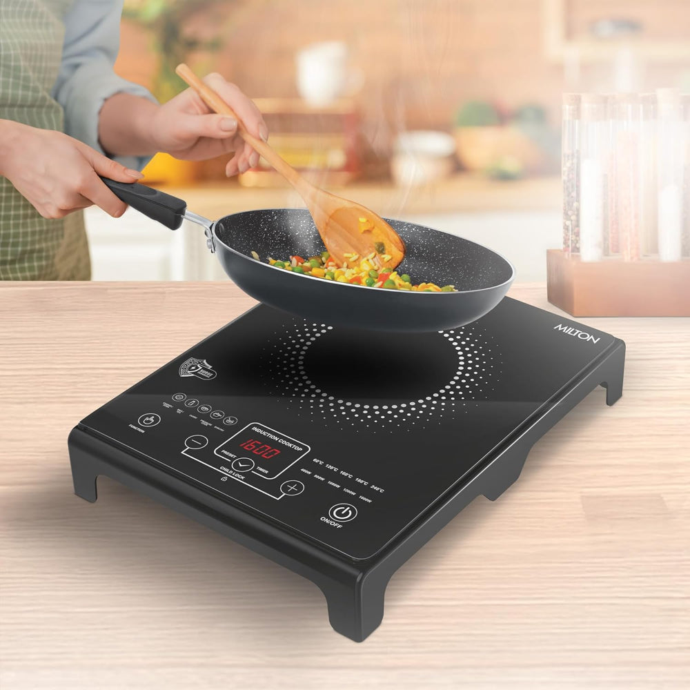 Milton Elio Elite 16.0 1600 Watts Portable Induction Cooktop | 5KV Surge Protection | Black