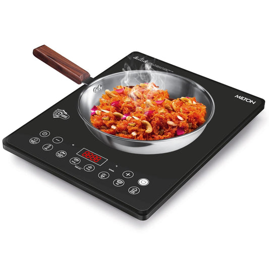 Milton Elio Elite 21.0 2100 Watts Slim Portable Induction Cooktop | 5KV Surge Protection | Black