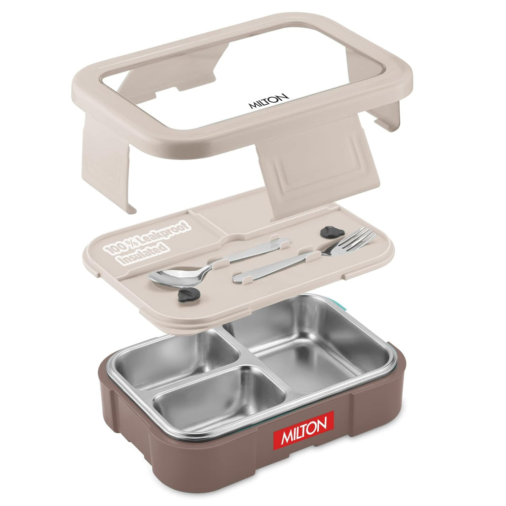 Milton Ethan 3 Inner Stainless Steel Lunch Box | Kids Tiffin Box | Leak-Proof
