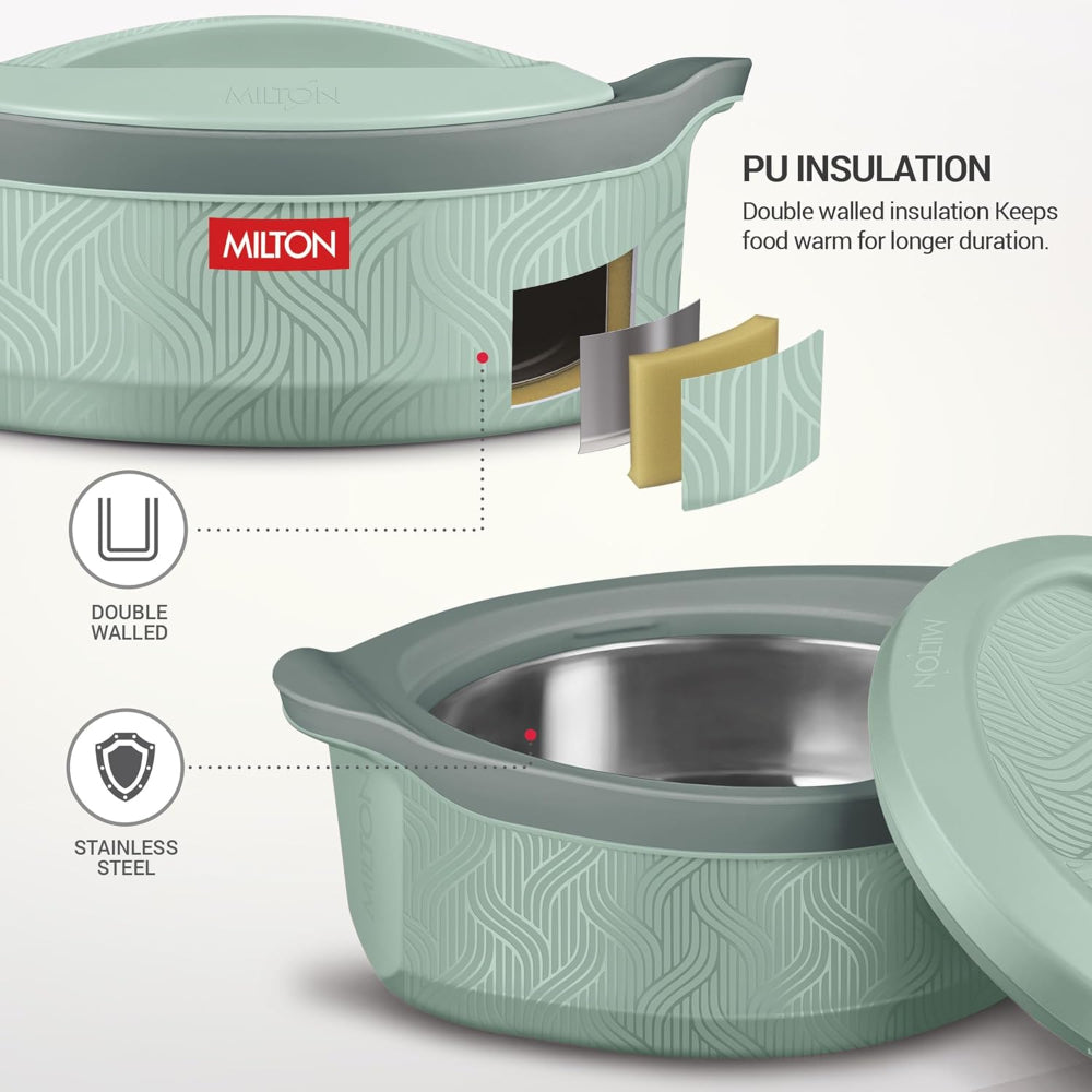 Milton Evoke Inner Stainless Steel Insulated Casserole Set | Set of 3 Pcs