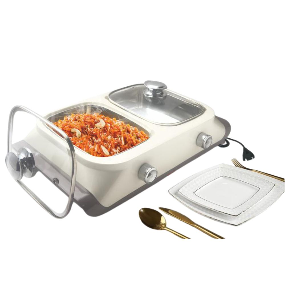 Jaypee Twin Power Electric Casserole | 2-in-1 Food Warmer