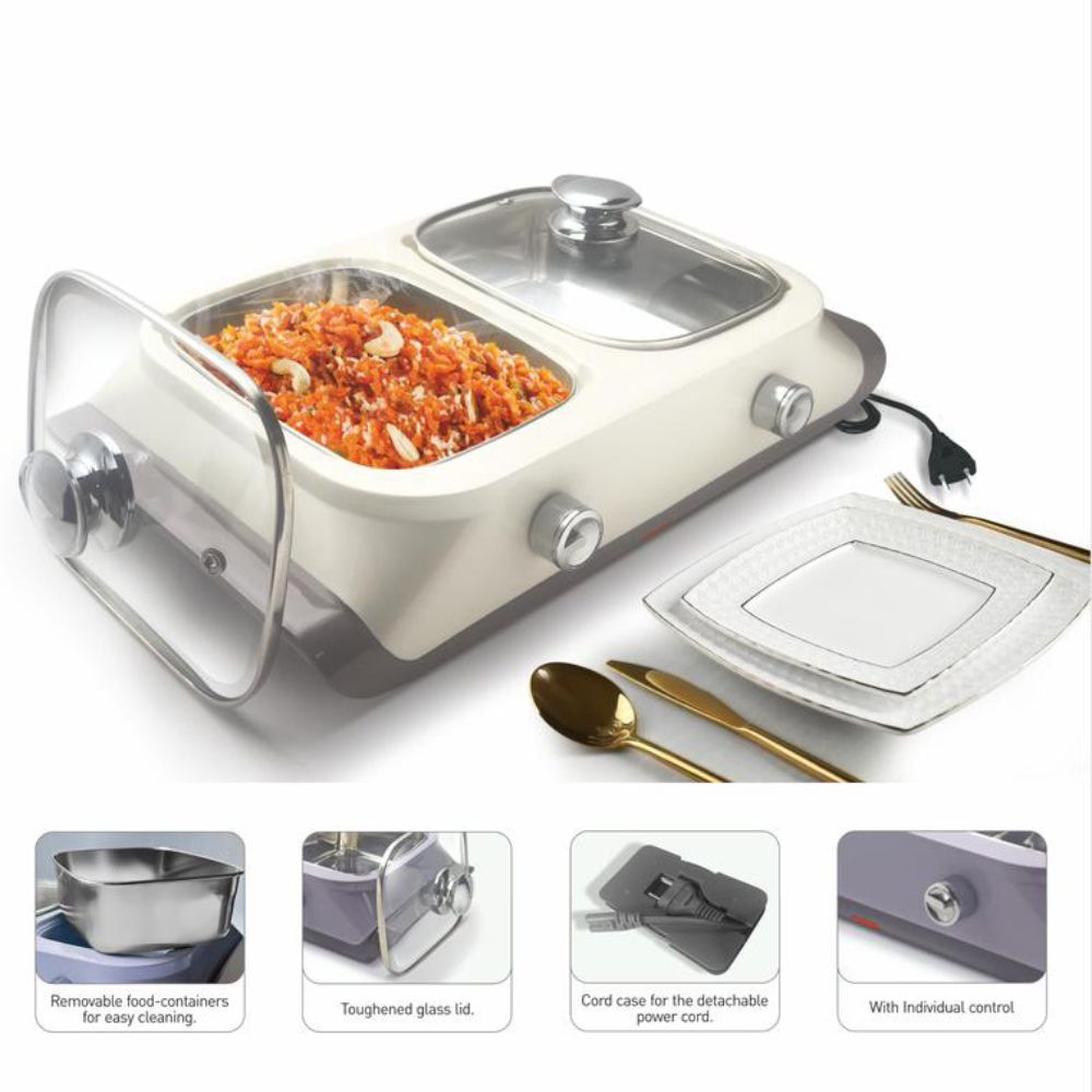 Jaypee Twin Power Electric Casserole | 2-in-1 Food Warmer