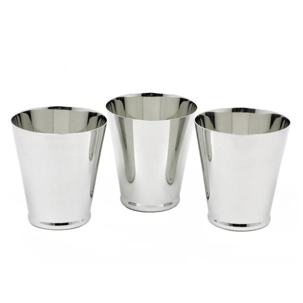 Mirror Kanchan Bogi Stainless Steel Glass Set - MIR0008 | Outer Mirror Finish | Set of 6 Pcs