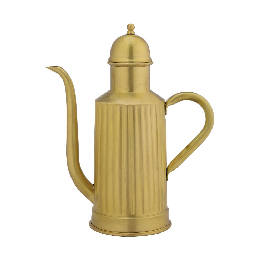 LaCoppera Brass 700 ML Olea Oil Can | Decorative Pouring Can | Golden