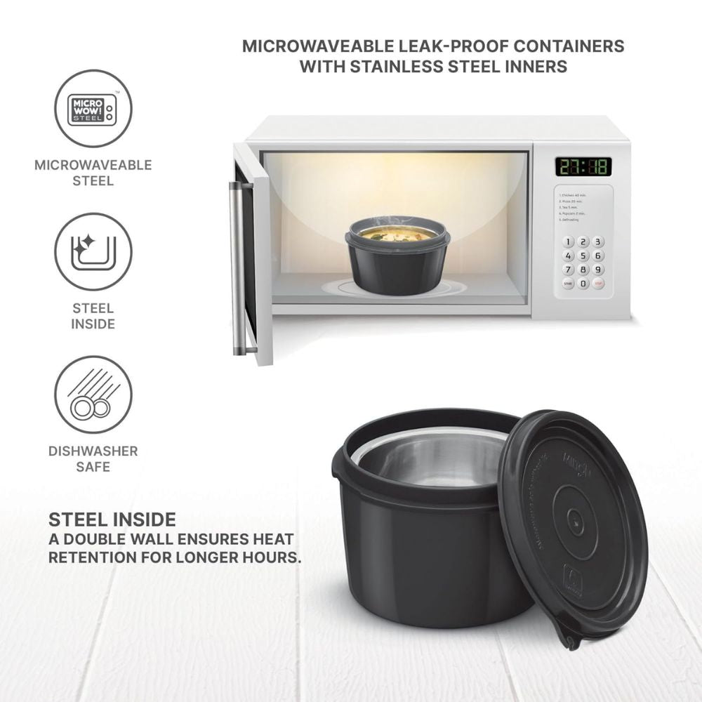 Milton Urban Case Tiffin | 2 Containers | Microwave Safe