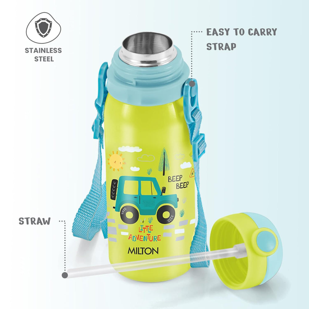 Milton Snackie Mate Tiffin Set | Backpack Set with Stainless Steel Lunch Box and Sipper Bottle | Set of 3 Pcs