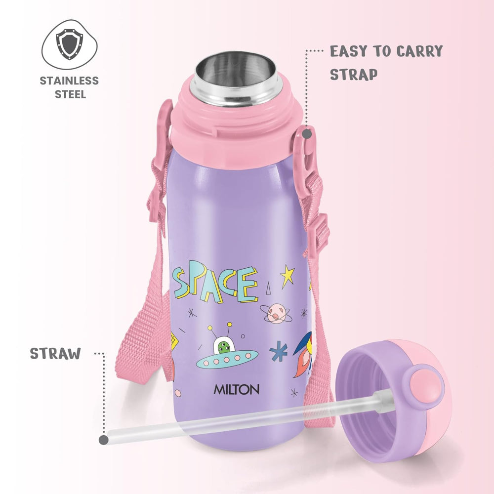 Milton Snackie Mate Tiffin Set | Backpack Set with Stainless Steel Lunch Box and Sipper Bottle | Set of 3 Pcs