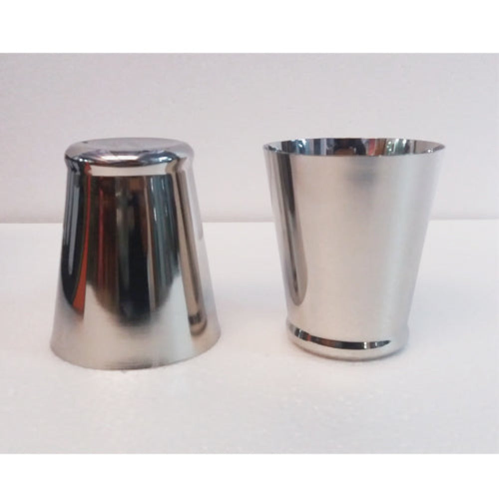 Mirror Kanchan Bogi Stainless Steel Glass Set - MIR0008 | Outer Mirror Finish | Set of 6 Pcs