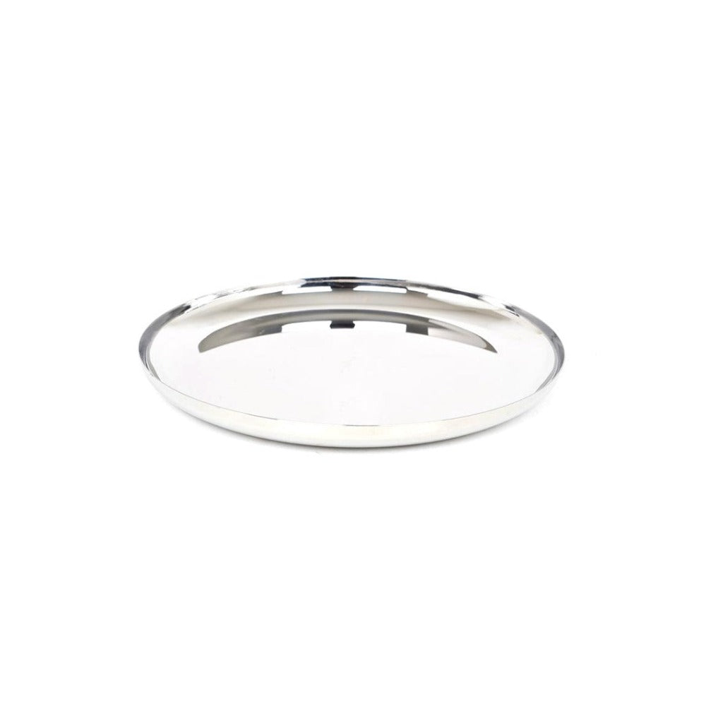 Mirror Grande Stainless Steel Plate | Silver | 1 Pc