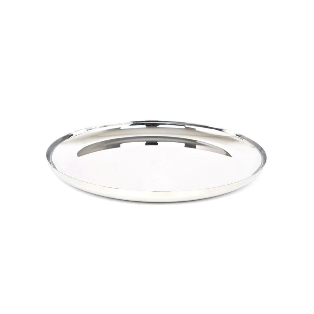 Mirror Grande Stainless Steel Plate | Silver | 1 Pc