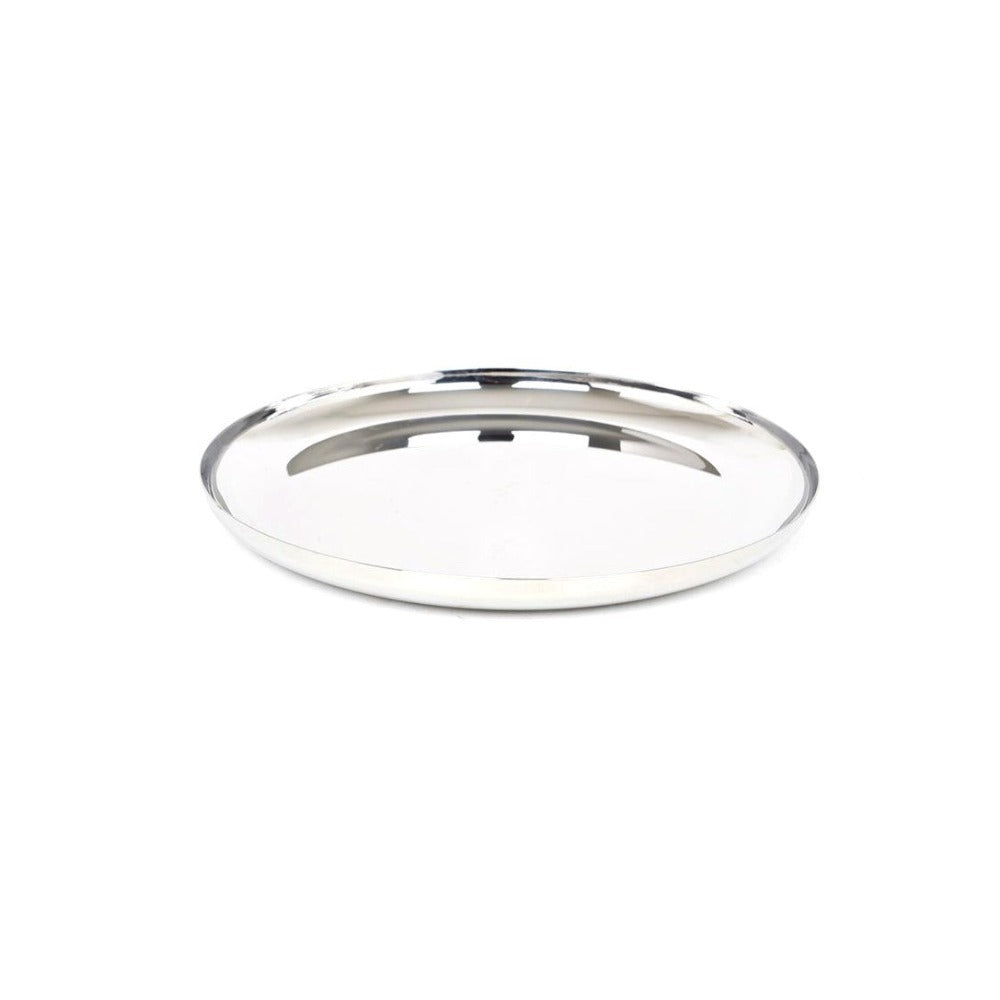 Mirror Grande Stainless Steel Plate | Silver | 1 Pc
