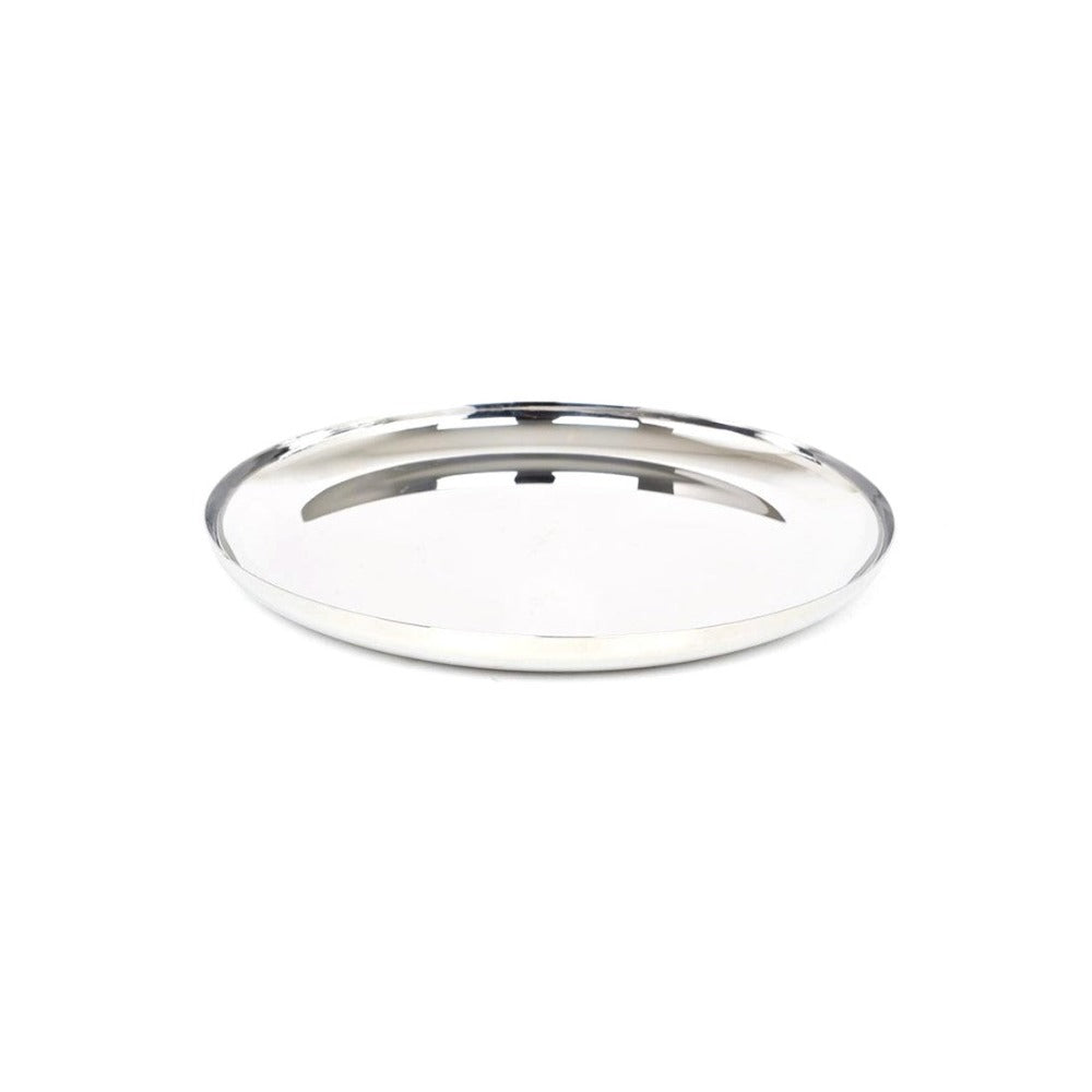 Mirror Grande Stainless Steel Plate | Silver | 1 Pc