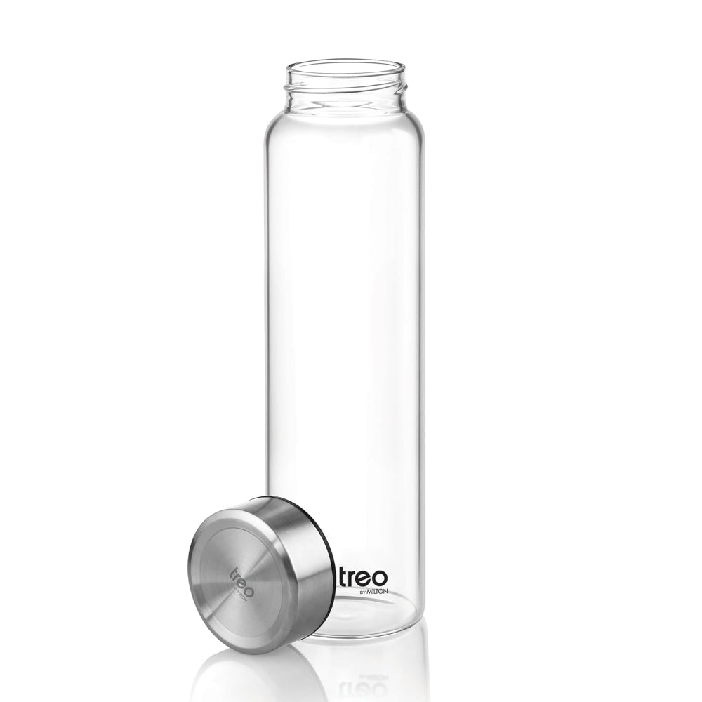 Treo Borosilicate Glass Clearvue 1000 ML Water Bottle | Transparent | 1 Pc