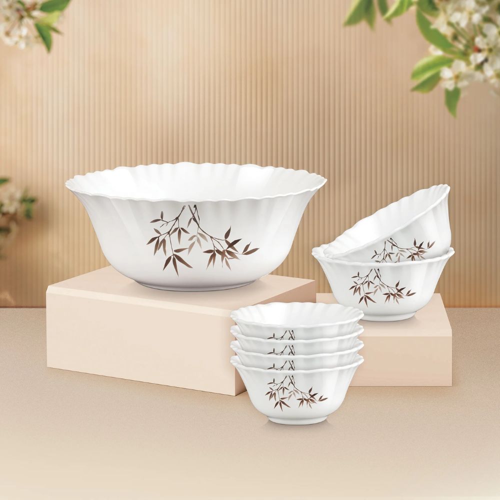 Treo Aurelia Collection Arashi Opalware Pudding Set | Set of 7 Pcs