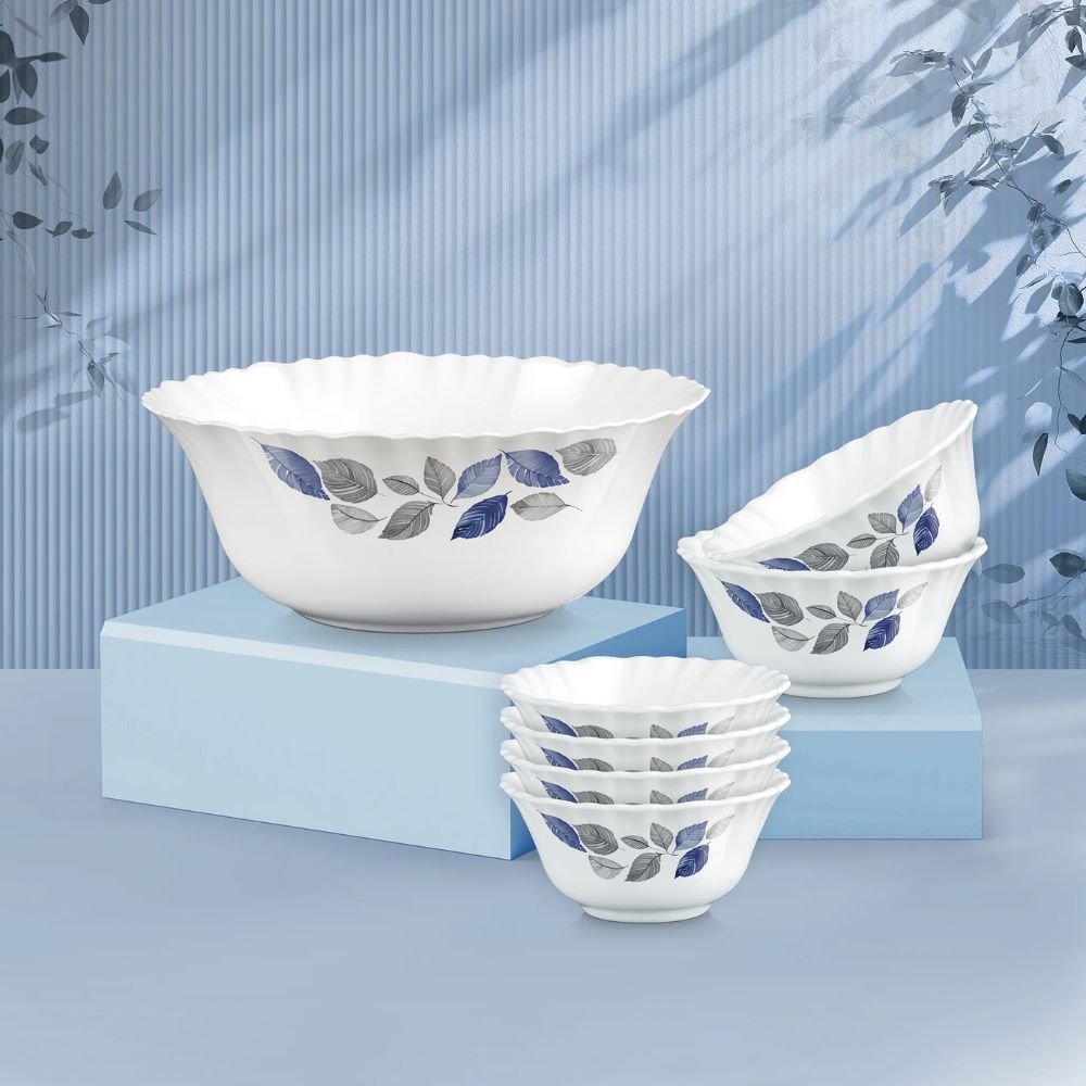 Treo Aurelia Collection Lunis Opalware Pudding Set | Set of 7 Pcs