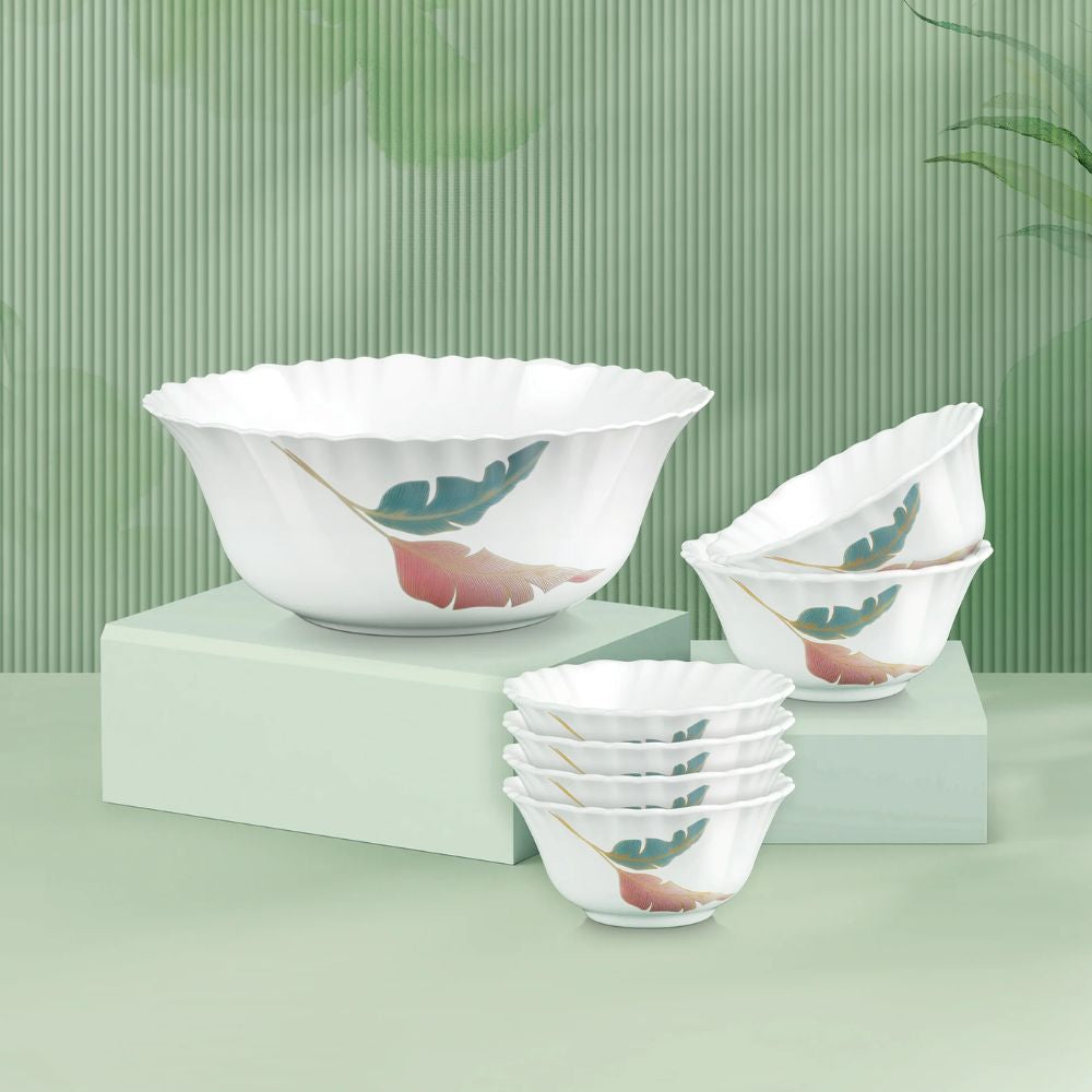 Treo Aurelia Collection Palma Opalware Pudding Set | Set of 7 Pcs