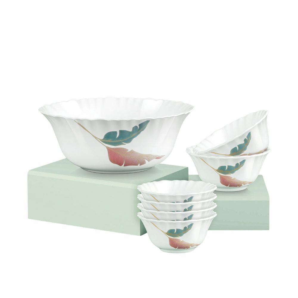 Treo Aurelia Collection Palma Opalware Pudding Set | Set of 7 Pcs