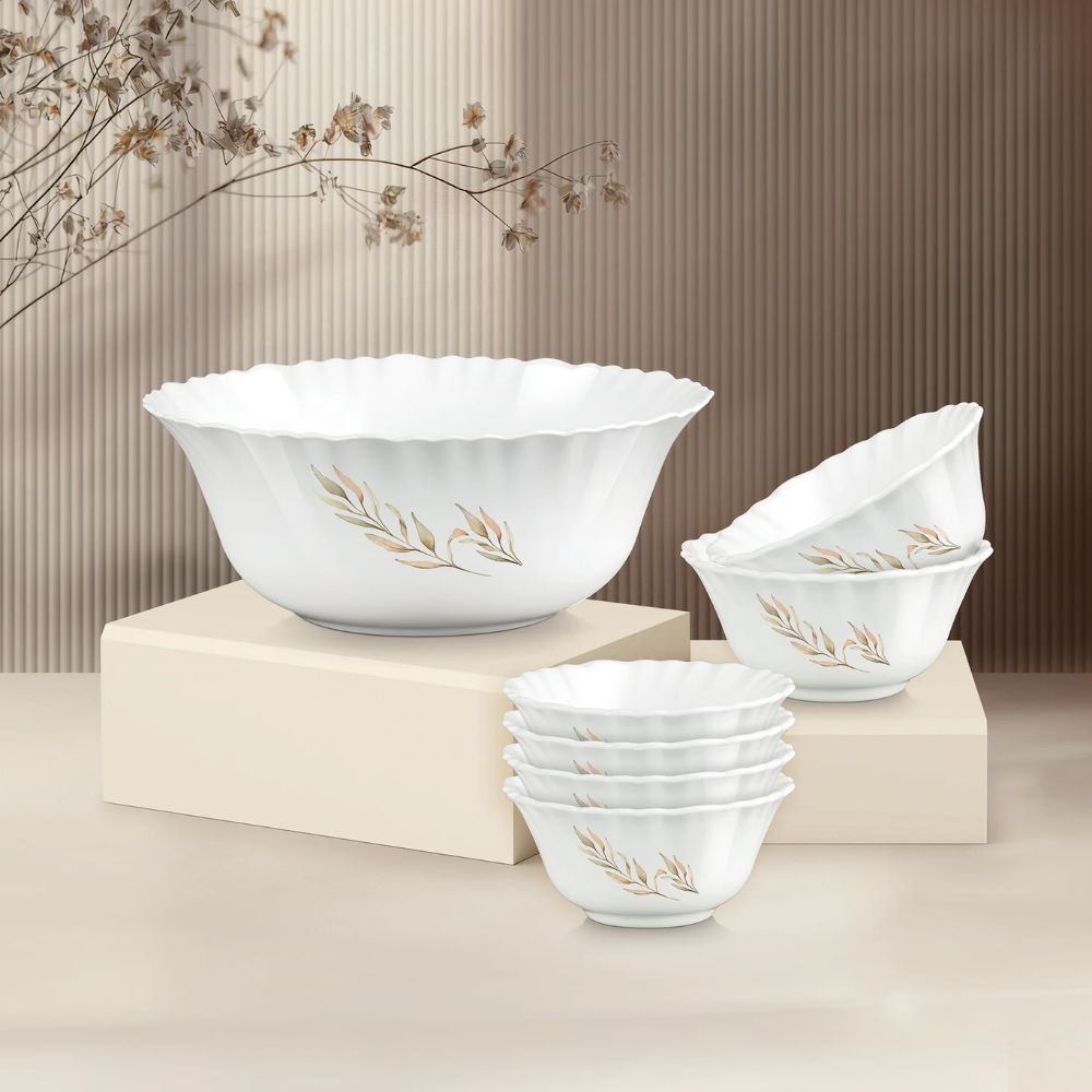 Treo Aurelia Collection Selene Opalware Pudding Set | Set of 7 Pcs