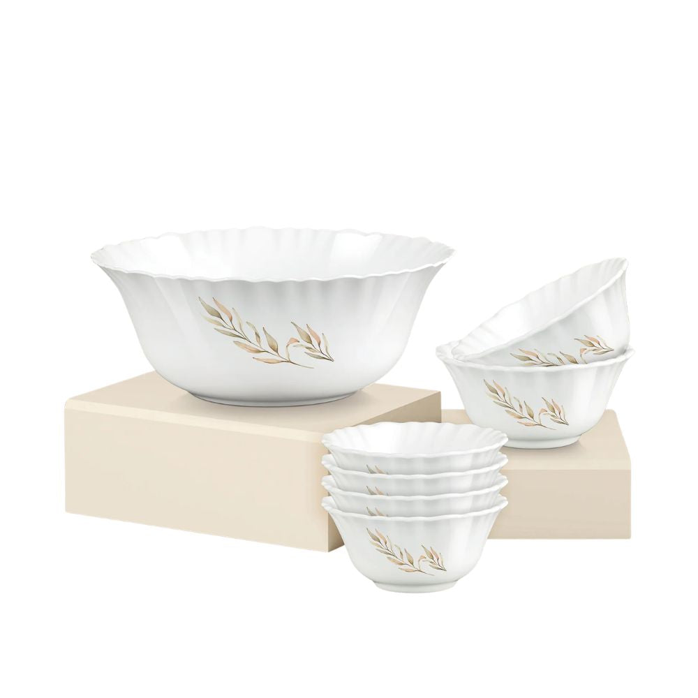Treo Aurelia Collection Selene Opalware Pudding Set | Set of 7 Pcs