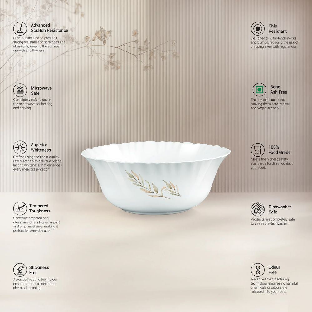 Treo Aurelia Collection Selene Opalware Pudding Set | Set of 7 Pcs