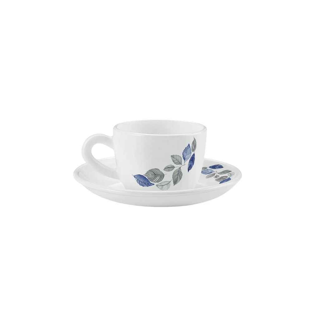 Treo Ophelia Collection Lunis Opalware 13 CL Cup Saucer Set | Set of 12 Pcs