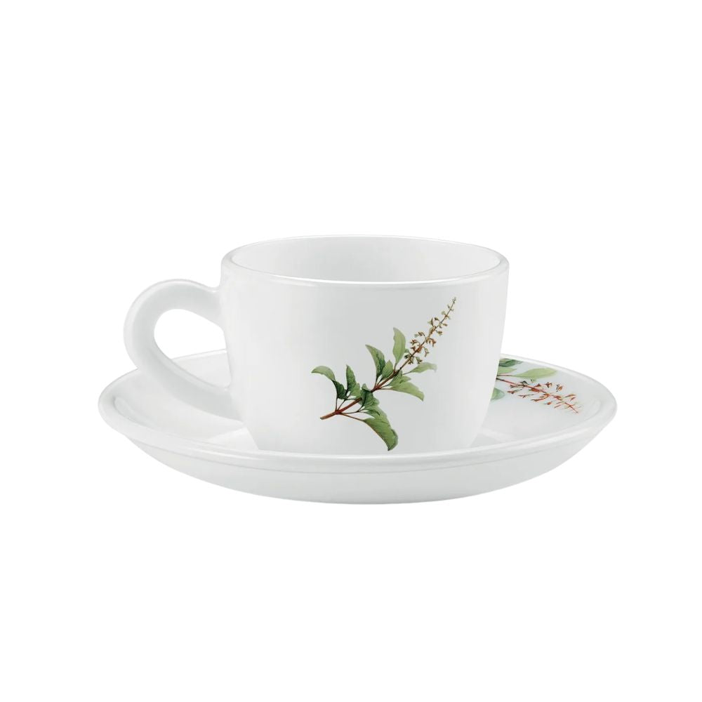 Treo Ophelia Collection Savira Opalware 13 CL Cup Saucer Set | Set of 12 Pcs