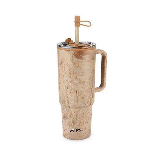 Milton Plastic Puris On the Go 1200 ML Tumbler with 2-in-1 Lid | Sip or Gulp | 1 Pc