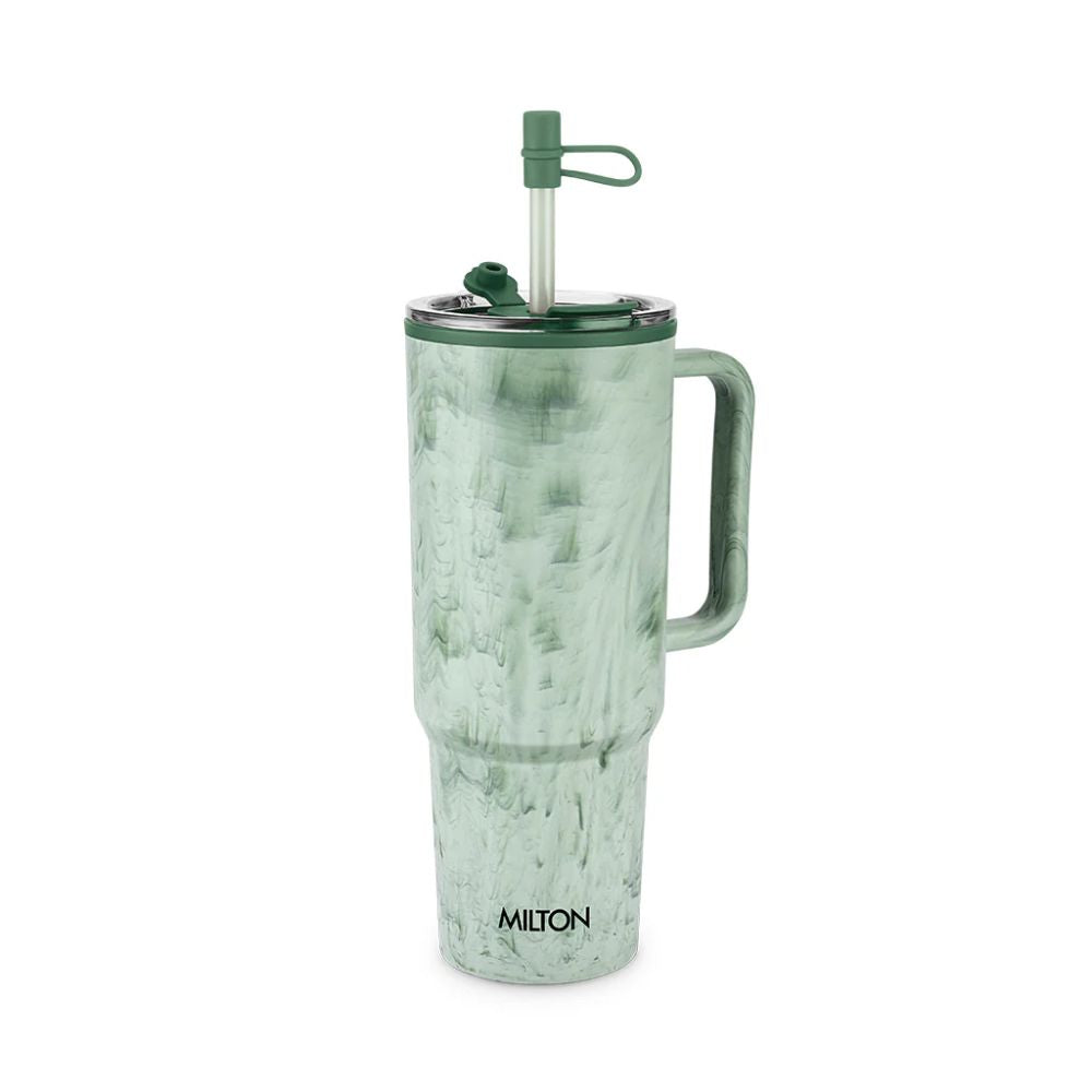Milton Plastic Puris On the Go 1200 ML Tumbler with 2-in-1 Lid | Sip or Gulp | 1 Pc