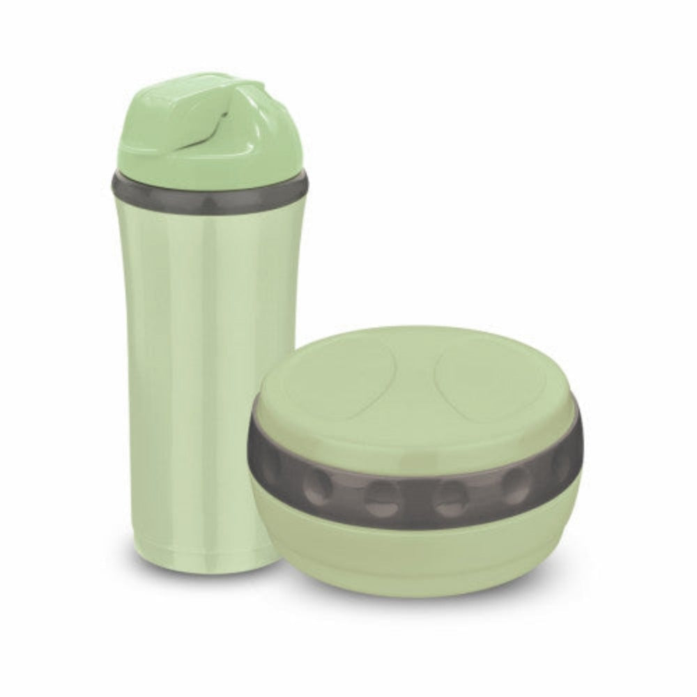 Asian Bite & Sip Insulated Souvenir Set - 400 ML Flask + 450 ML Tiffin | Set of 2 Pcs