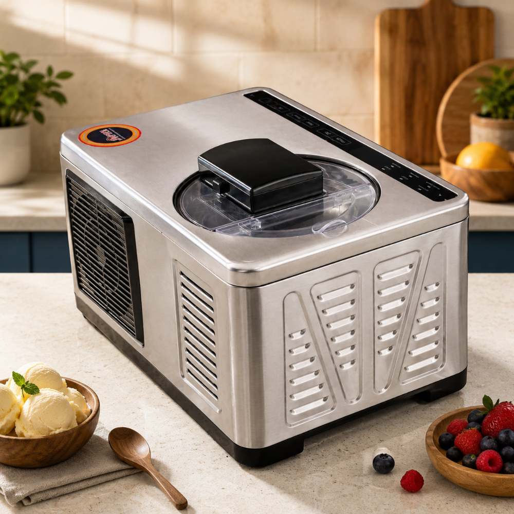 Softel Ice Cream Maker for Home | Make Ice Cream, Gelato, Sorbet, Frozen Yogurt & Milkshakes | Fully Automatic Stainless Steel Dessert Machine