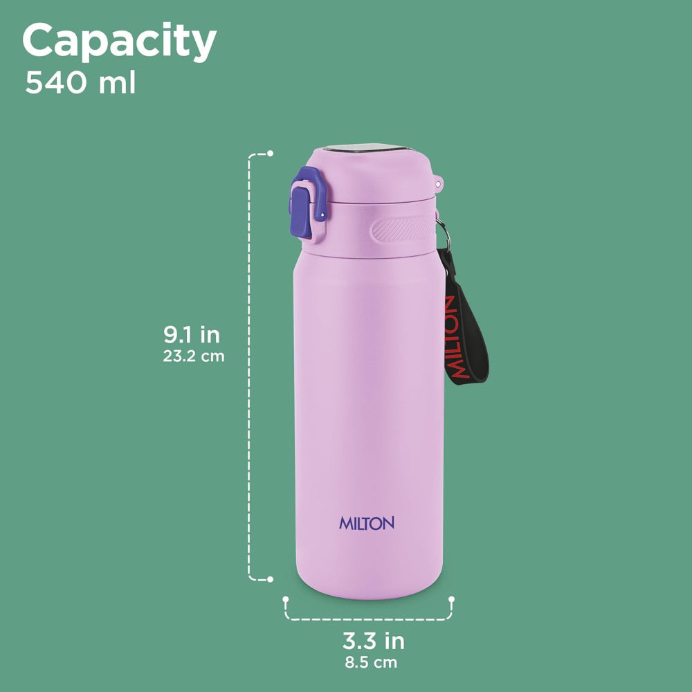 Milton Swing Thermosteel Water Bottle with One Touch Safety Lock | Hot & Cold | 1 Pc