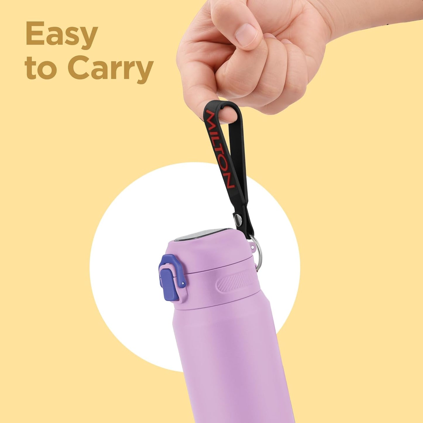 Milton Swing Thermosteel Water Bottle with One Touch Safety Lock | Hot & Cold | 1 Pc