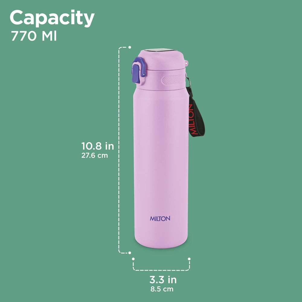 Milton Swing Thermosteel Water Bottle with One Touch Safety Lock | Hot & Cold | 1 Pc
