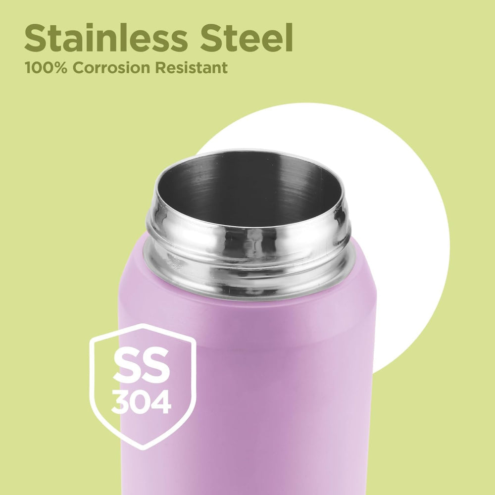 Milton Swing Thermosteel Water Bottle with One Touch Safety Lock | Hot & Cold | 1 Pc