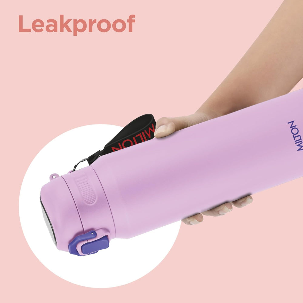 Milton Swing Thermosteel Water Bottle with One Touch Safety Lock | Hot & Cold | 1 Pc