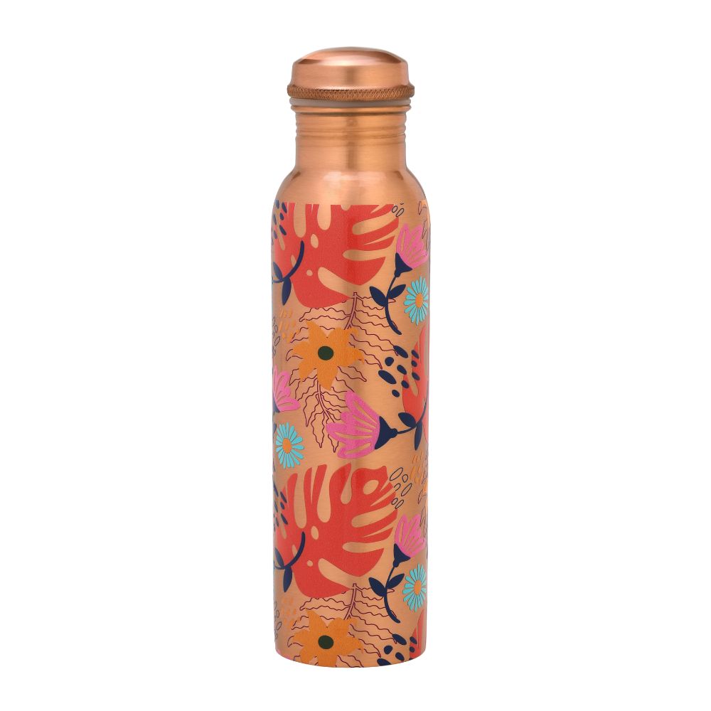 Lacoppera Copper 3D Mist Texture Printed 900 ML Water Bottle | 1 Pc