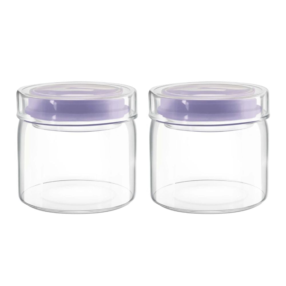 Treo Borosilicate Glass Alin Jar with Glass Lid | Transparent | Microwave Safe