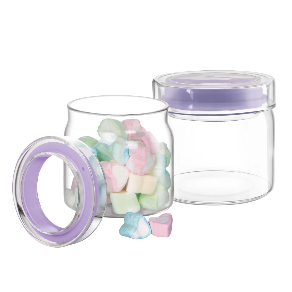 Treo Borosilicate Glass Alin Jar with Glass Lid | Transparent | Microwave Safe