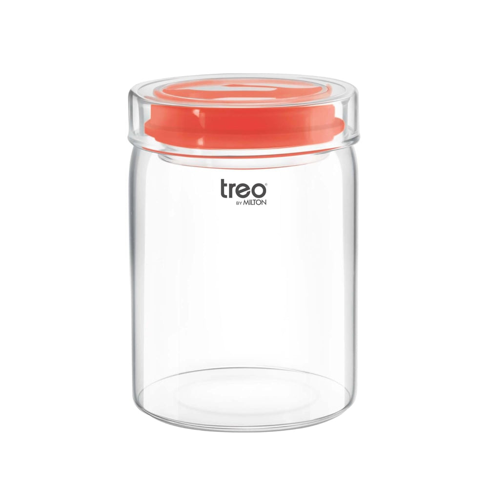 Treo Borosilicate Glass Alin Jar with Glass Lid | Transparent | Microwave Safe