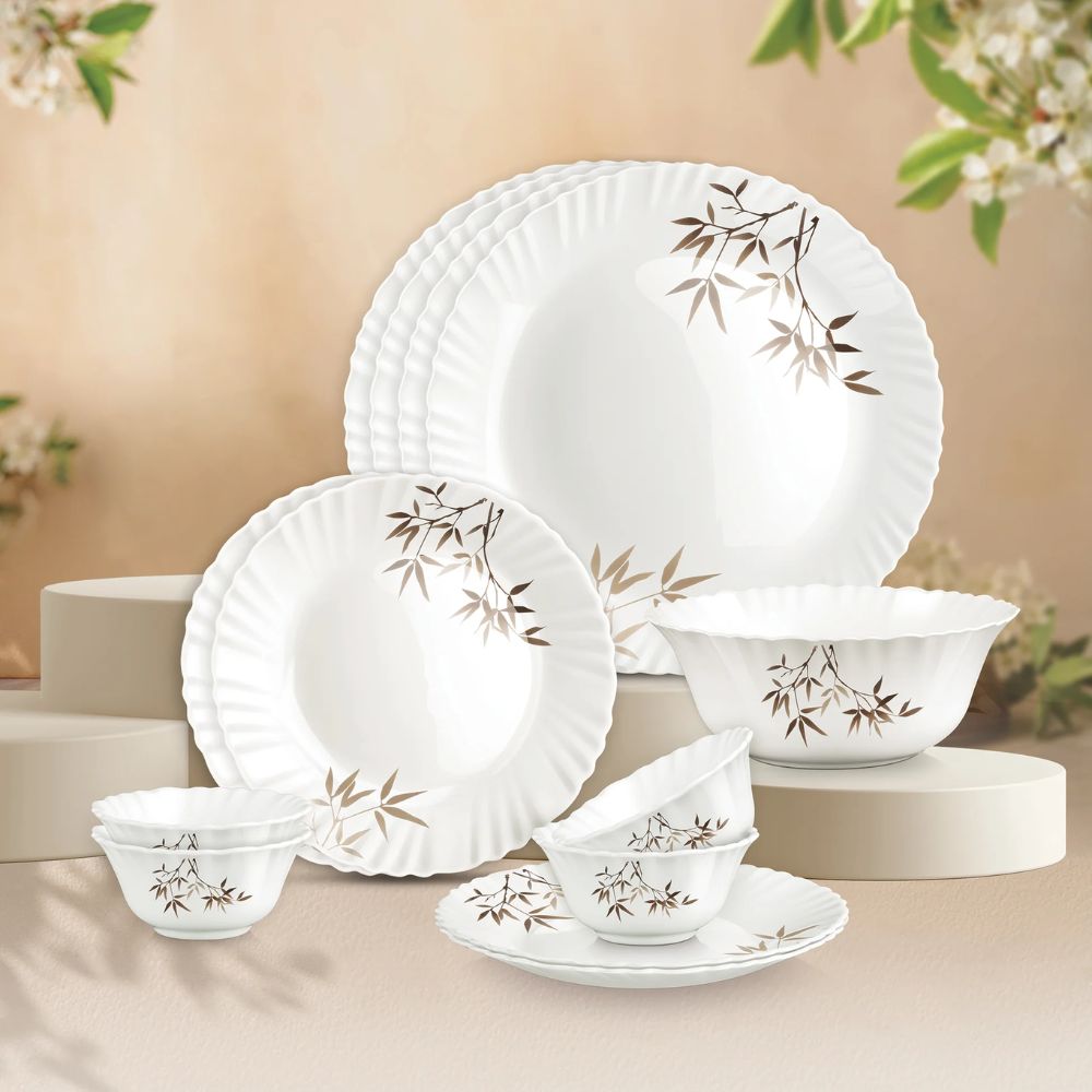 Treo Aurelia Collection Opalware Dinner Set | Set of 13 Pcs