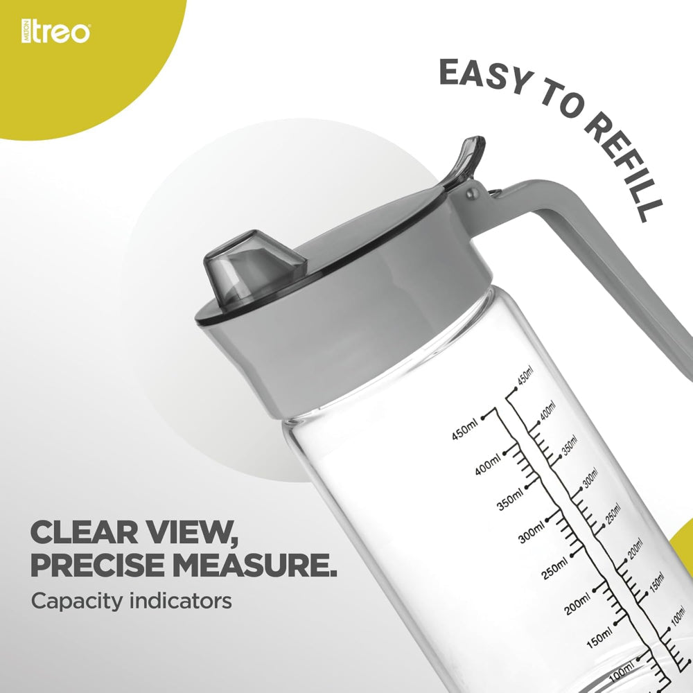Treo Flow Borosilicate Glass Oil Dispenser | Transparent | 1 Pc