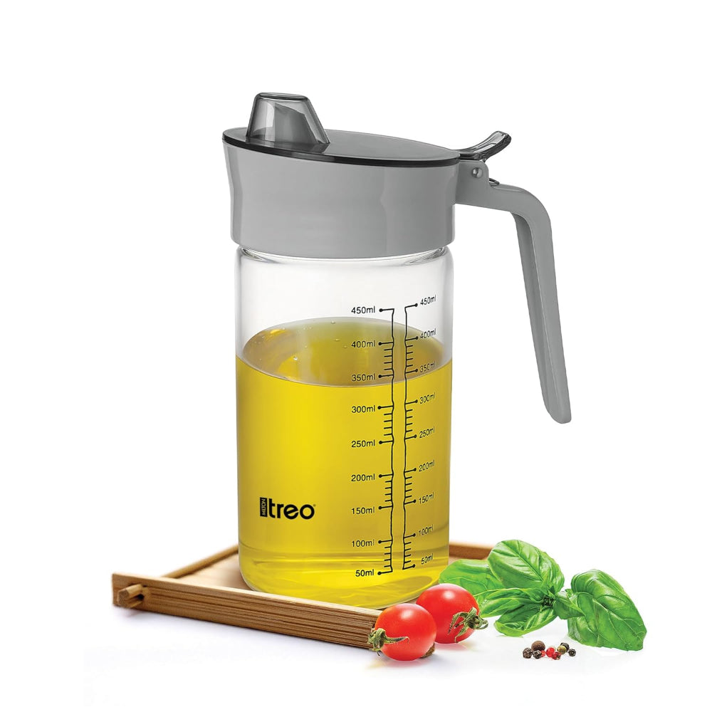 Treo Flow Borosilicate Glass Oil Dispenser | Transparent | 1 Pc