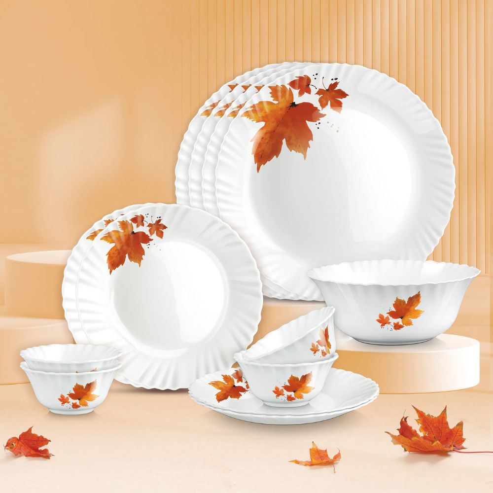 Treo Aurelia Collection Opalware Dinner Set | Set of 13 Pcs