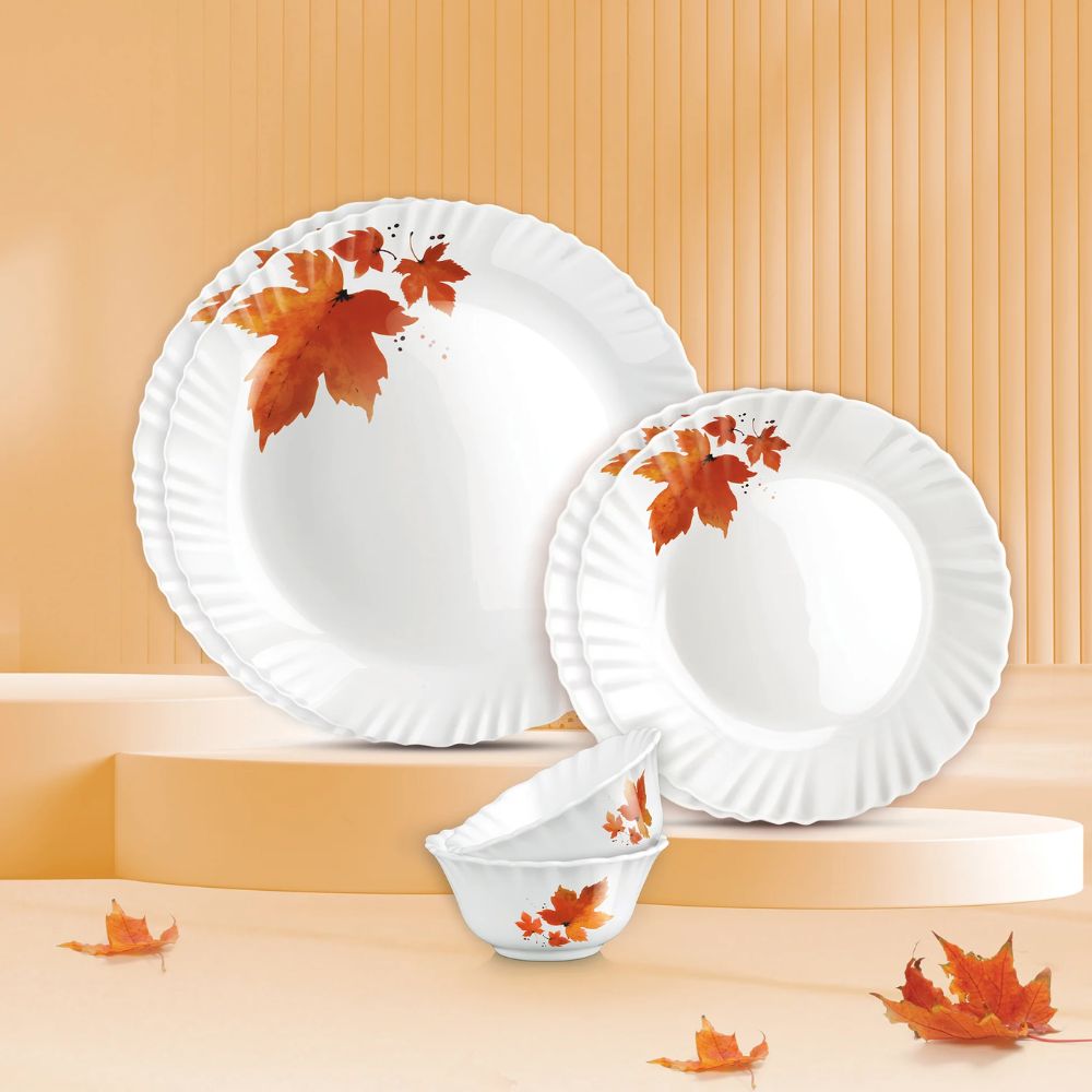 Treo Aurelia Collection Opalware Dinner Set | Set of 6 Pcs