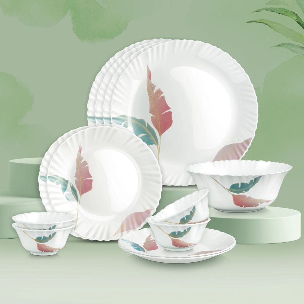 Treo Aurelia Collection Opalware Dinner Set | Set of 13 Pcs